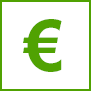 Kosten? Bei uns nicht! Icon Euro