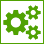 Bearbeitung Icon: Zahnräder