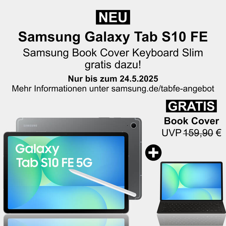Samsung Galaxy Tab S10 FE & Samsung Book Cover Keyboard Slim