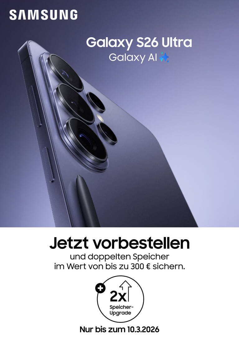 Samsung Galaxy S26 Reihe kaufen und doppelten Speicher sichern
