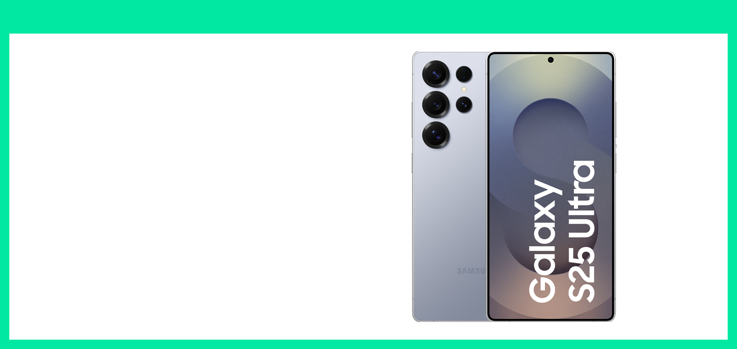 Die Grafik zeigt das Samsung Galaxy S25 Ultra